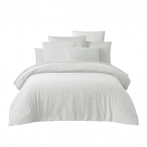 Housse couette en satin de coton Taloa - 7 couleurs - Haomy, Blanc / 240*220 cm