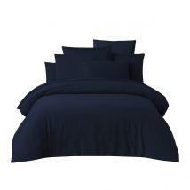 Drap housse en satin de coton Taloa - 7 couleurs - Haomy, Encre / 160*200 cm