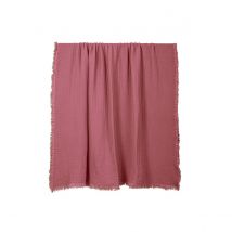 Plaid coton lavé Vanly 130x180 cm - 17 couleurs - Haomy, Bois de rose