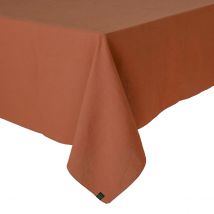 Nappe en lin lavé et coton Zilia - 8 couleurs - Haomy - Harmony Textile, 160*300 cm / Terre brulée