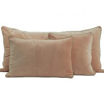 Housse de coussin en velours New Delhi Haomy – douceur raffinée & finition bourdon lin, Cimarron / 45x45 cm