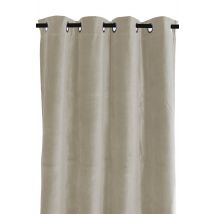 Rideaux en velours Delhi 135x300 cm - Haomy - Harmony Textile, Craie (beige/gris)