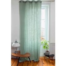 Rideau en lin lavé Ré 140x280 cm - 7 couleurs - Epic, Vert de gris