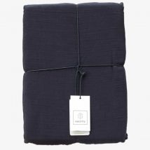 Drap housse en gaze de coton Dili - 4 couleurs - Haomy - Harmony Textile, Noir / 140*200 cm