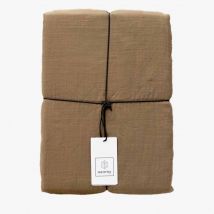 Drap housse en gaze de coton Dili 140x200 cm - Harmony Haomy, 140*200 cm / Tabac