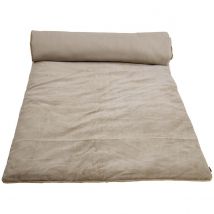 Housse d'édredon en velours New Delhi 85x200 cm - 15 couleurs - Haomy - Harmony Textile, Craie (Beige/Gris)