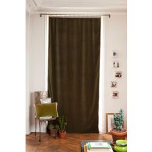 Rideaux en velours Medicis occultants 130x280 cm - 15 couleurs - En fil d'indienne, Kaki