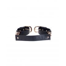 Bluebella Zadie Faux Leather Cuffs Black/Gold