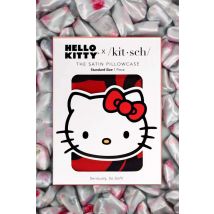 Hello Kitty x Kitsch Satin Pillowcase - Hello Kitty Bathes in a Sea of Bows Colour: Red