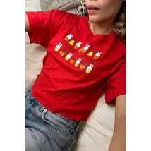 Daisy Street x Miffy You Cant Not Love Me Crop Tee Colour: Red Size: 6