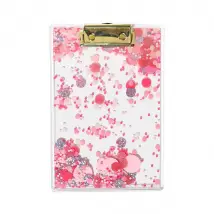 Packed Party Pink Party Confetti Clear Clipboard (Mini)