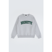 Brunette The Label "Brunette" Grey Varsity Hair Colour Not Your Boyfriend's Crew Colour: Grey Size: S/M