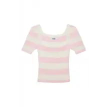 Frankies Bikinis Sunset Ballet Knit Shirt Size: L Colour: Pink