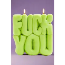 Wavey Casa FUCK You Lime Puffer Candle Colour: Lime