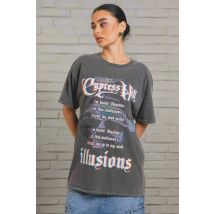 Daisy Street Cypress Hill Washed Tyler Tee Colour: Black Size: 6