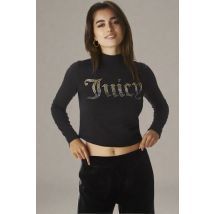 Juicy Couture 25th Anniversary Mock Neck Tee Size: M Colour: Black