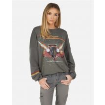 Lauren Moshi Sierra ZZ Top Eliminator Boyfriend Pullover Size: L Colour: Grey
