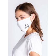 PJ Salvage Ivory Face Mask with Stars & Hearts Color: White