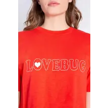 PJ Salvage Lovebug Red Cotton T-Shirt Size: S Colour: Red