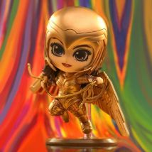 Hot Toys DC Comics Wonder Woman Golden Armor 1984 Flying Cosbaby 10cm Figure