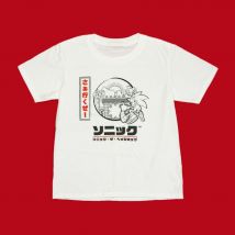 Modern Sonic the Hedgehog Japanese Style Kids White  T-Shirts (Unisex)