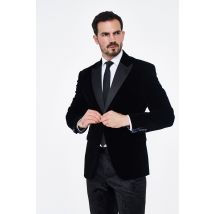 Cavani Rosa Black Velvet Blazer