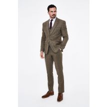 House of Cavani Gaston Sage Tweed Three Piece Suit