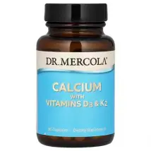 Dr Mercola Calcium with Vitamins D3 & K2  | 30 Capsules