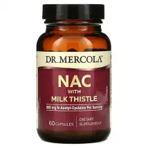 Dr Mercola NAC Liver Support with Milk Thistle  | 180 Capsules