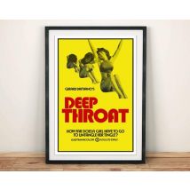 DEEP THROAT POSTER: Cult Adult Movie Print - A3