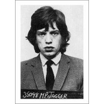 CELEBRITY MUGSHOT: Mick Jagger Print - A4