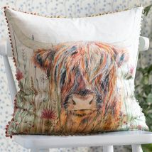 Voyage Maison Alfie Digitally Printed Feather Filled Cushion 50cm x 50cm Linen