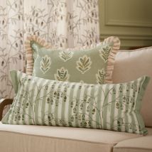 Sanderson Chinese Lanterns Embroidered 30cm x 65cm Filled Boudoir Sage
