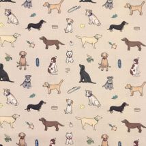 Emma Lawrence Barking Buddies Made To Measure Lined Curtains Linen