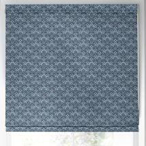 Laura Ashley Musica Velvet Made to Measure Roman Blind Dusky Seaspray