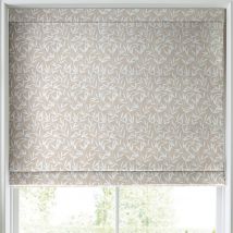 Laura Ashley Willow Leaf Chenille Made to Measure Roman Blind Natural