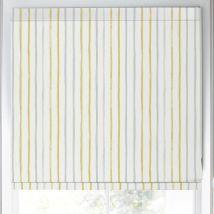 Laura Ashley Painterly Stripe Made to Measure Roman Blind Yellow