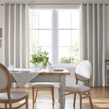 Laura Ashley Burnsall Stripe Made To Measure Curtains White Sands