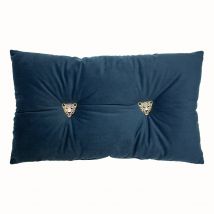 Paoletti Panther Velvet 30cm x 50cm Filled Boudoir Navy