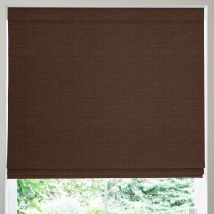 Fae Textured Plain Made To Measure Roman Blind Mahogany