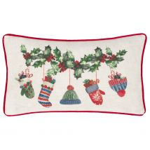 Evans Lichfield Winter Warmers Piped 35cm x 50cm Filled Boudoir Multi