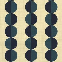 ANTE DECOR Valencia Printed Cotton Fabric Lapis