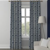 Orla Kiely Early Bird Made to Measure Curtain Dark Marine