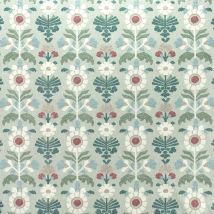 Fibre Naturelle Oslo Embroidered Fabric Sage