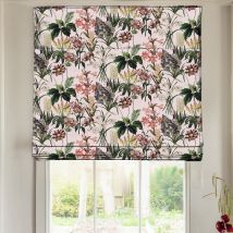 Linda Barker Grandi Floral Velvet Made To Measure Roman Blind Champagne