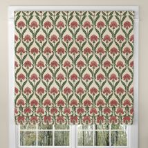 ANTE DECOR Highland Thistle Made To Measure Roman Blind Cream Red