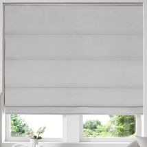 Cotton Panama Made to Measure Roman Blind Silver