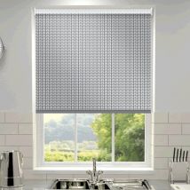 Orla Kiely Tiny Stem Made to Measure Blackout Roller Blind Cool Grey