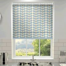 Orla Kiely Two Colour Stem Made to Measure Roller Blind Powder Blue