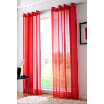 Plain Ring Top Voile Red